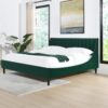Aspen - King Vertical Tufted Modern Headboard Platform Bed Set - Evergreen - Image 2