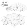 Sectional Sofa Convertible Pull Out Sofa Bed L - Shaped Sofa U - Shaped Sofa With A Movable Storage Ottoman For Living Room - Beige - Image 3