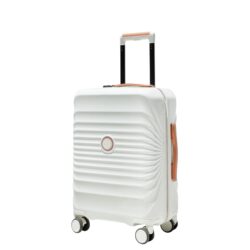 24" Luggage Lightweight Suitcase Tsa Lock USB Port Luggage Wheel Lock Artificial Leather Top Handle Spinner Wheels - Creamy White