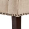 Modern Design Bench Upholstery Solid Wood Frame - Tan - Image 8