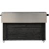 Outdoor Kitchen Island Fir Wood Kitchen Island With Stainless Steel Top, Ample Storage Space, Towel And Spice Racks And A Bottle Opener For Outdoor - Black - Image 13