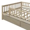 Full Size Daybed Bed With Two Drawers - Natural - Image 2