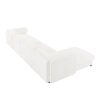 Modular Sectional Sofa With Storage, Cylindrical Support Chenille 4 Seat L Shaped Design - White - Image 11