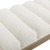 Bella - Upholstered Modern Accent Bench - Ivory White - Image 4