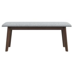 Carlos-Upholstered Bench - Gray