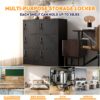6 Door Employee Storage Locker, Lockers For Office, Gym, School, And Home With Card Slot - Black - Image 4
