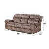 Zubaida - Two Tone Velvet Recliner Sofa With USB Port Drop Down Table - Chocolate - Image 9