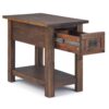 Monroe - Narrow Side Table - Distressed Charcoal Brown - Image 7