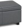 Avalon - Storage Ottoman Bench - Stone Gray - Image 4