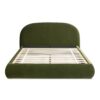 Archie - Queen Puffy Grounded Upholstered Platform Bed - Olive Green - Image 4