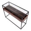 Display Contemporary Console Table - Black / Walnut / Clear - Image 5