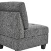 Modular Corner Sofa With Chenille Upholstery - Gray - Image 5
