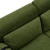 Modern Loveseat Sofa 2 Seater With USB Ports, Cylindrical Armrests - Green - Image 17