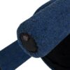 Hugo - Round Fully Upholstered Ottoman - Cerulean Blue - Image 4