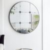 Traditional Decor Style Round Antique Glass Wall Mirror, Wall Decor For For Bathroom Entryway Console Lean Against Wall - Black - Image 5