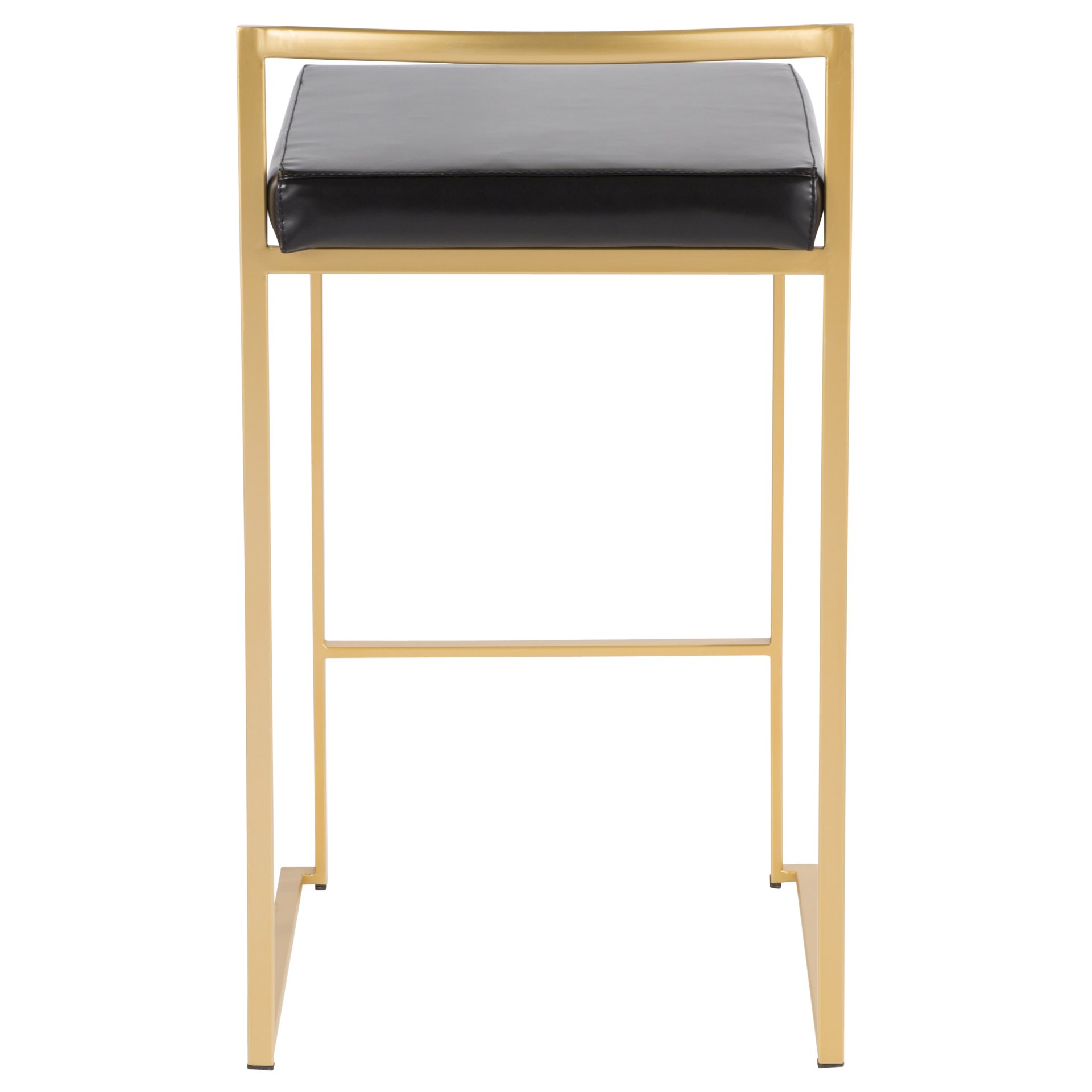 Fuji - Contemporary Counter Stool (Set of 3) - Black / Gold - Image 5