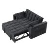 Multi Functional Sofa Bed With Cup Holder And USB Port For Living Room Or Apartments - Black - Image 18