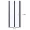 Bi-Fold - Semi-Frameless Shower Doors With Clear Glass - Matte Black - Image 2