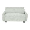 Pull Out Sofa Bed Convertible Couch 2 Seat Loveseat Sofa Modern Sleeper Sofa With 2 Throw Pillows And USB Ports For Living Room - Light Gray Green - Image 13