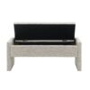 Modern Bed End Bench With Storage, Upholstered Large Foot Rest Stool, Comfy Window Vanity Bench For Living Room, Dorm, Coffee Table, Linen - Light Gray - Image 7