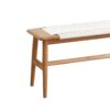 Design Dining Bench Bed Bench For Bedroom - White / Natural Oak - Image 5