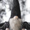 Gnome With Wings Decor, For Halloween Decor - Black White - Image 10