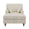 Oversized Chaise Lounge Chair Indoor With 2 Comfy Pillows Rolled Arms Corduroy Fabric Sleeper Sofa Chair For Living Room Bedroom - Beige - Image 8