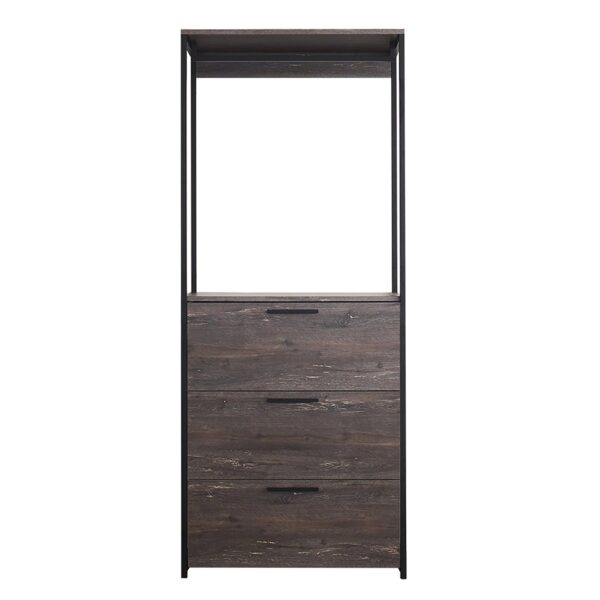 Monica - Walk In Closet With 3 Drawers And 1 Shelf - Gray