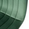 Indoor Velvet Dining Chair, Modern Kitchen Dining Chair With Cushion Back, Upholstered Side Chair With Black Coated Metal Legs, Family Kitchen Dining Room And Living Room (Set of 4) - Green - Image 11