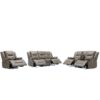 Home Theater Recliner Set Manual Recliner Chair With A Led Light Strip Two Built-In Cup Holders For Living Room - Gray - Image 15