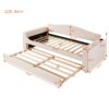 Twin Size Upholstered Daybed With Storage Armrests, Trundle And Latest Integrated Bluetooth Audio System - Beige - Image 19