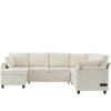 Sectional Sofa Versatile Sofa Bed Sofa Sleeper U - Shaped Sofa With Ample Storage Space, 2 Cup Holders And Charging Ports For Living Room - Beige - Image 10