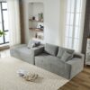 Beige Chenille Compressible Sofa - Gray - Image 4