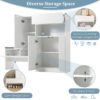 Elegant 2 In 1 Shoe Cabinets With Soft Cushion Versatile Shoe Rack Organizer With Adjustable Shelves For Hallway, Living Room - White - Image 8