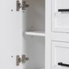 Bathroom Vanity Cabinet With Resin Integrated Sink 4 Drawers, 2 Doors - White - Image 24