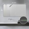 Bathroom Vanity Mirror, Wall-Mounted Mirror For Bathroom Anti-Fog, Waterproof - Clear - Image 4