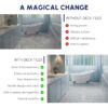Interlocking Deck Tiles Plastic Waterproof Outdoor All Weather Anti-Slip Bathroom Shower Balcony Porch Strong Weight Capacity Upto 440 Lbs, Pebble Stone Pattern Pack Of 60 - Gray - Image 26