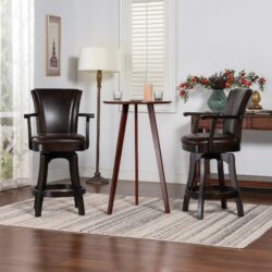 Williams - Swivel Counter Height Bar Stool - Vintage Brown