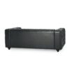 Comfy 3 Seat Sofa & Wooden Legs, For Living Room And Study - Black - Image 5