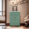 28" Luggage Lightweight Suitcase Tsa Lock USB Port Luggage Wheel Lock Artificial Leather Top Handle Spinner Wheels - Green - Image 2