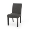 Contemporary Fabric Dining Chair With Upholstered Seating And Tapered Legs - Charcoal - Image 5