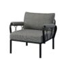 Rajni - Patio Set (1 Armed Chair, 1 Ottoman) - Gray - Image 2