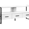TV Stand, Console, Media Entertainment Center, Storage Drawers, Contemporary & Modern - White - Image 2