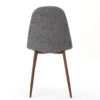 Mid Century Modern Fabric Upholstered Dining Chairs (Set of 2) - Light Gray Dark / Walnut - Image 11