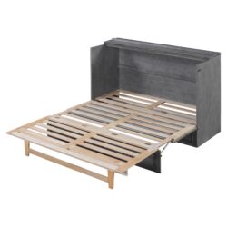 Queen Murphy Elegant Bed With Spacious Drawers - Gray