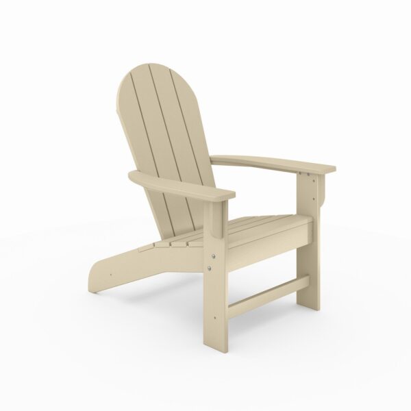 Adirondack Chair Premium HDPE Poly Lumber For Pool, Patio, And Garden Elegance - Beige