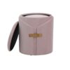 Dahlia - Contemporary / Glam Nesting Ottoman Set - Blush Pink - Image 5