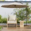 Modern Lounge Chair With Curved Aluminum Frame, Rope Weave Design, And Cushioned Comfort For Outdoor Living - Beige / Natural - Image 6