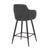 Boyne - Industrial Fixed Height Counter Stool With Square Footrest (Set of 2) - Black / Dark Gray - Image 4