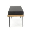 Upholstered Bench With Hairpin Legs - Charcoal Gray - Image 6